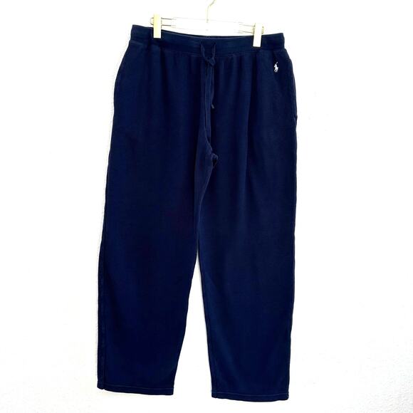 Polo Ralph Lauren Waffle Knit Pajama Pant Men XL Navy Stretch Waist Cotton - Picture 1 of 5
